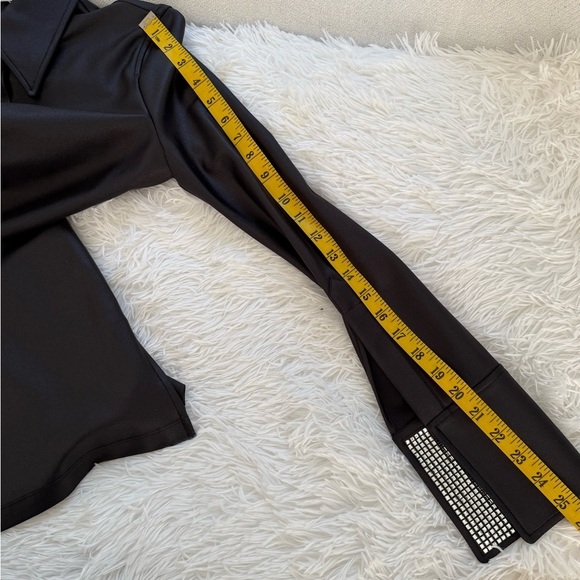 ALEXANDER WANG  crystal-embellished split-cuff shirt 1CC1221550-00. - Picture 15 of 16